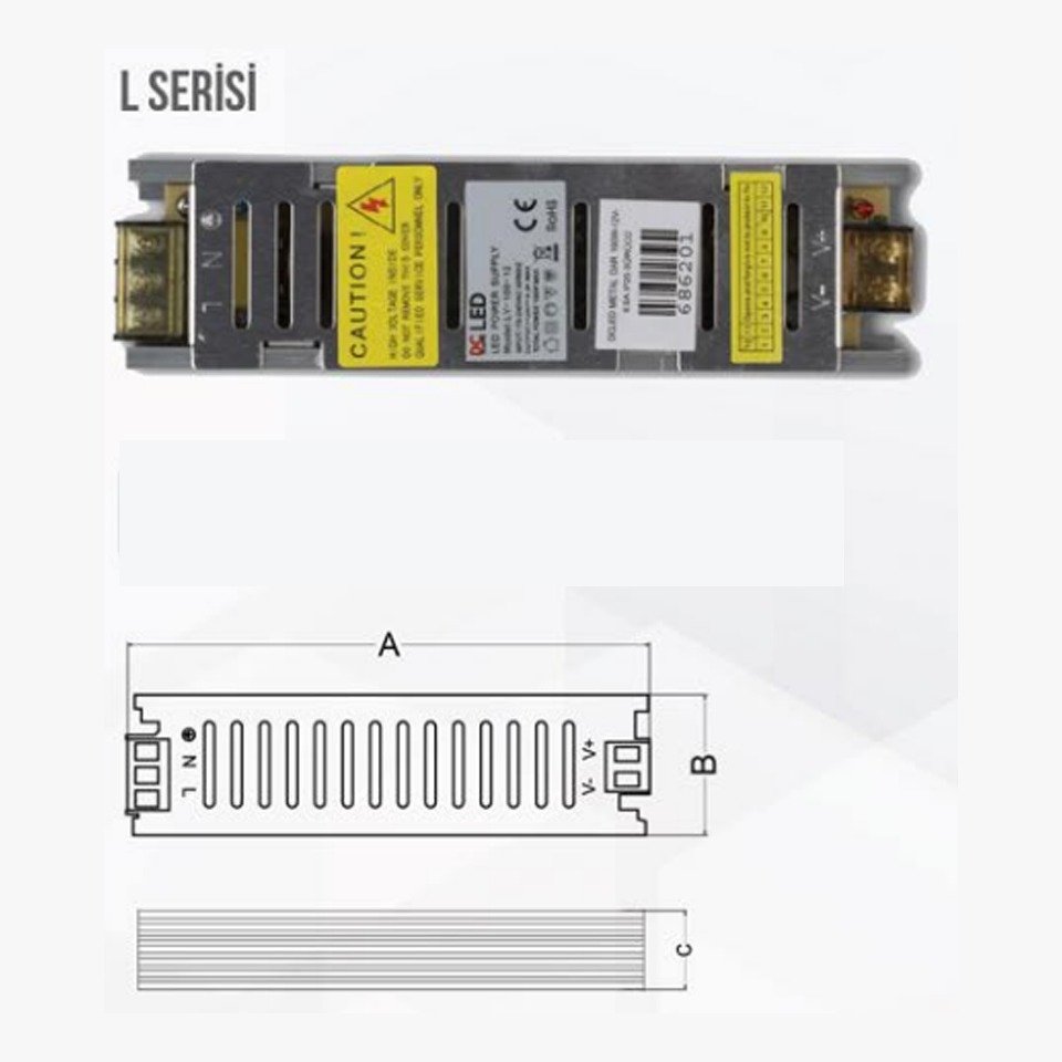 L Serisi 12,5A İç Mekan Led Sürücü