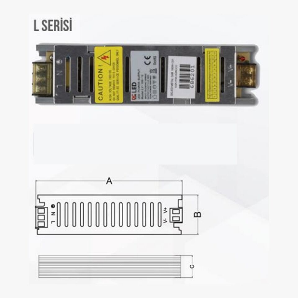 L Serisi 12,5A İç Mekan Led Sürücü