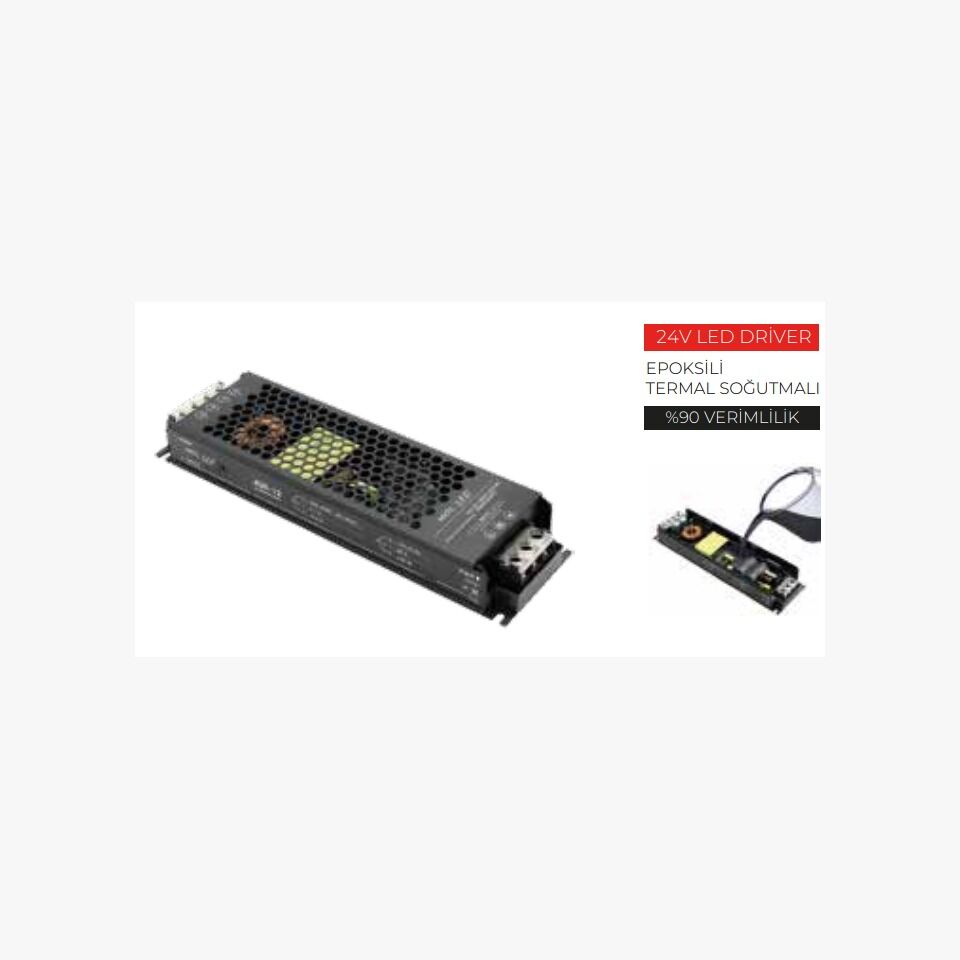 24V 13,3A Epoksili Termal Soğutmalı Led Driver %90 Verimlilik