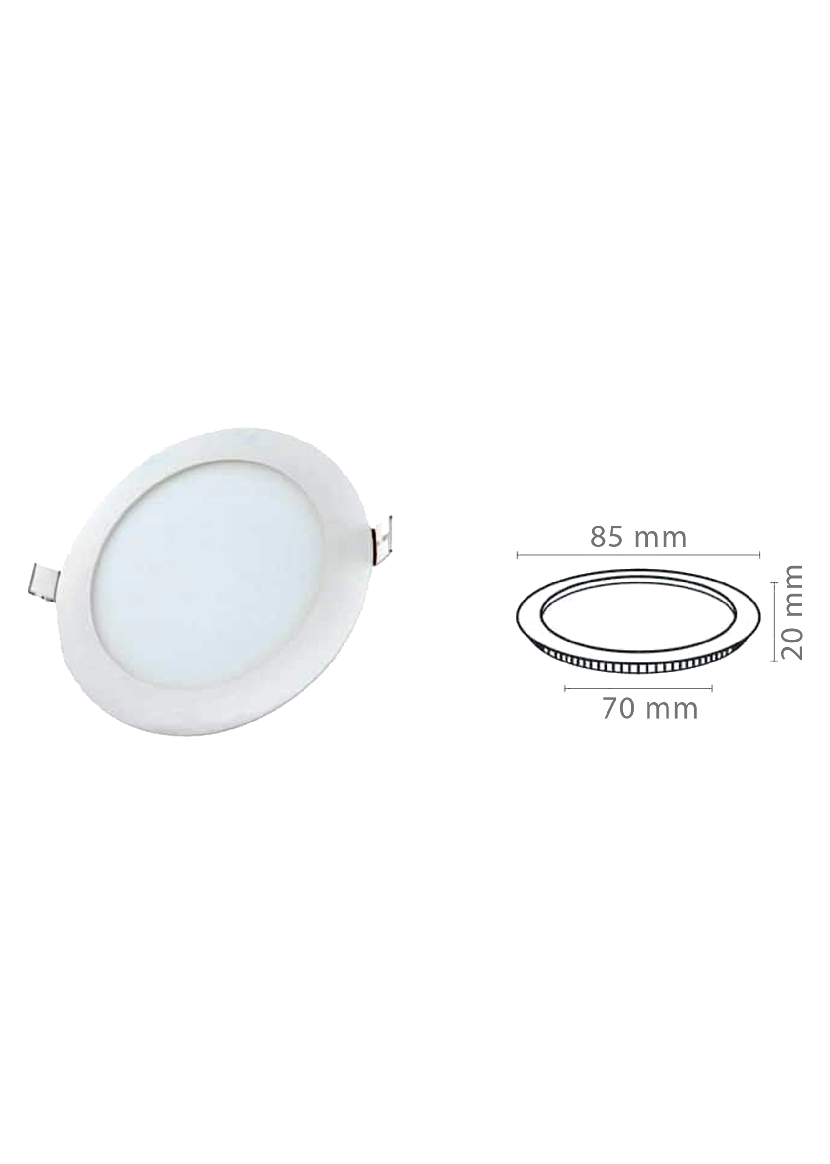 3W Yuvarlak Slim Led Armatür