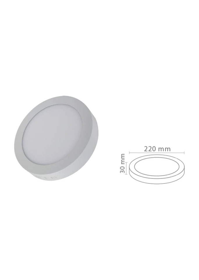 18W Yuvarlak Sıva Üstü Slim Led Panel Armatür
