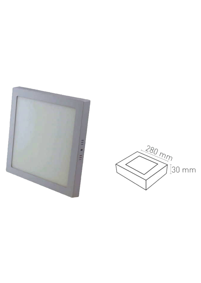 24W Kare Sıva Üstü Slim Led Panel Armatür