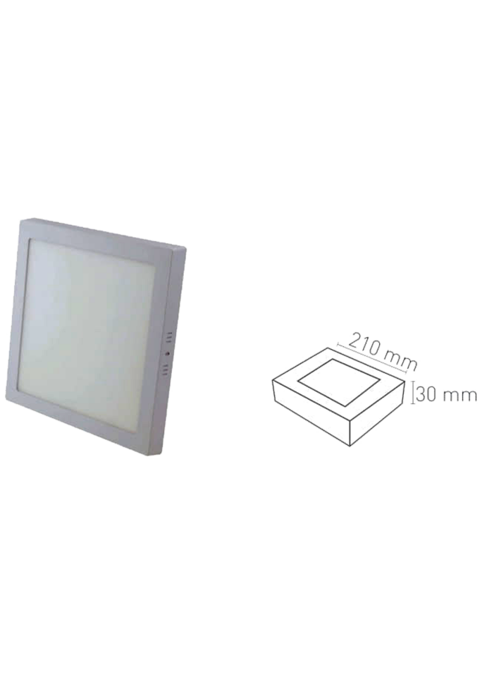 18W Kare Sıva Üstü Slim Led Panel Armatür