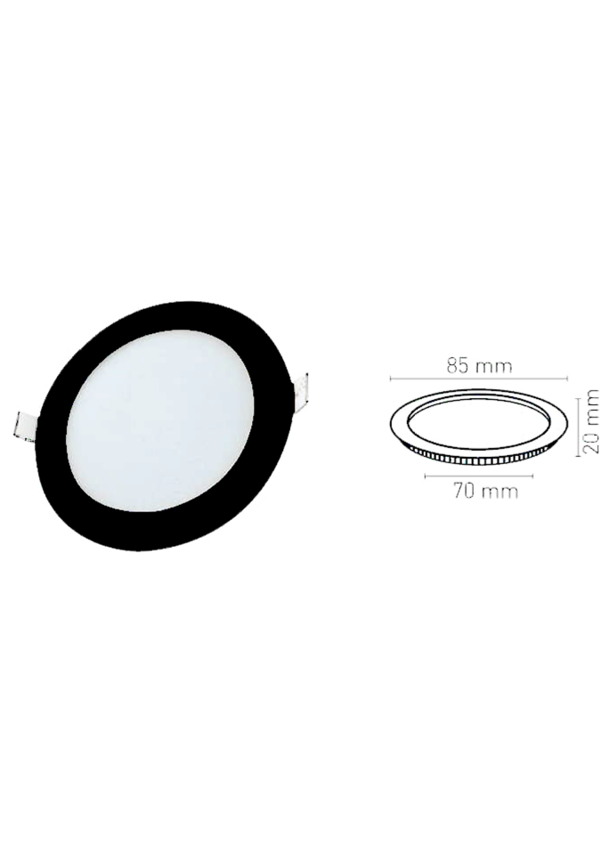 3W Yuvarlak Slim Led Panel Armatür
