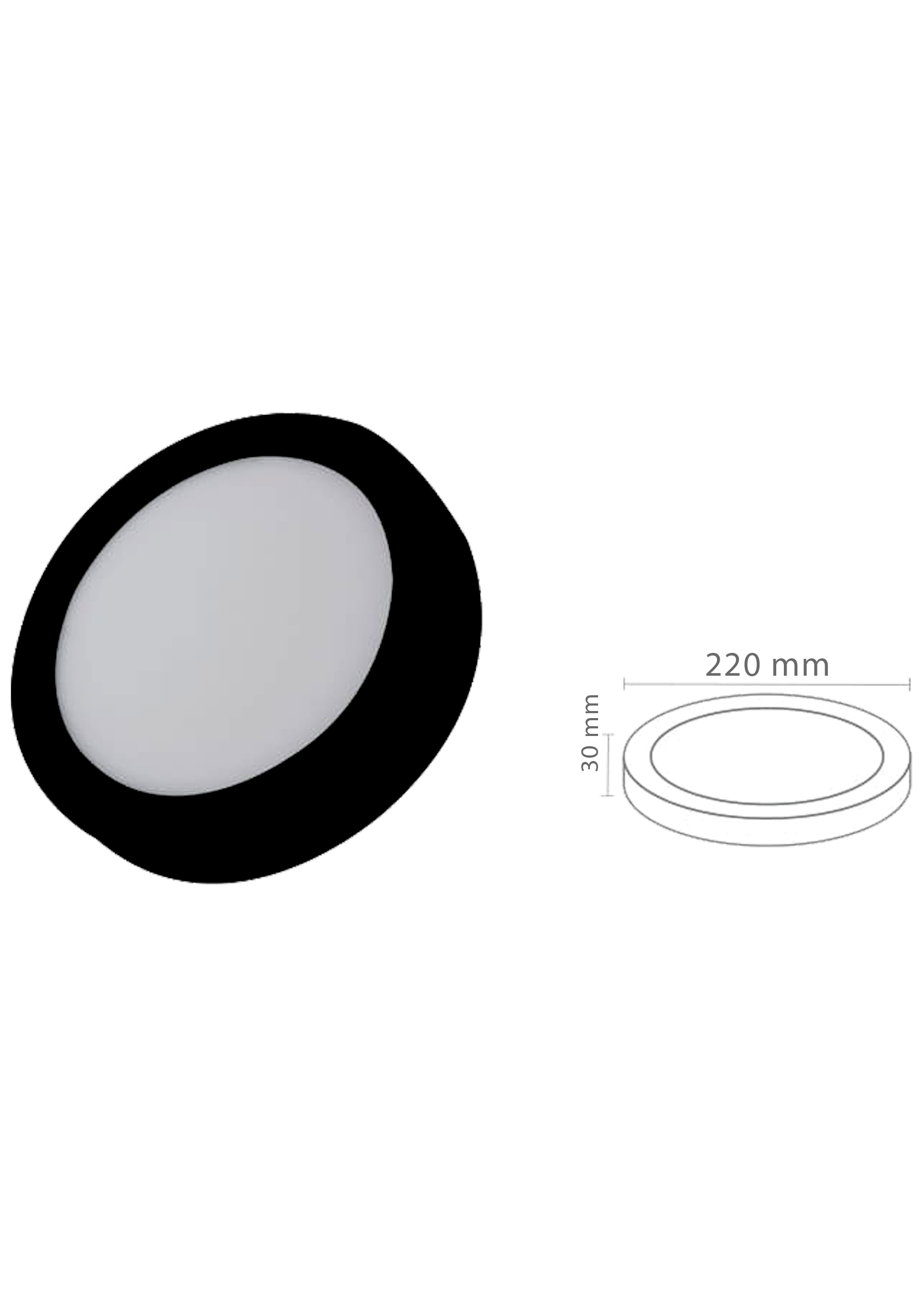 18W Sıva Üstü Yuvarlak Slim Led Panel Armatür