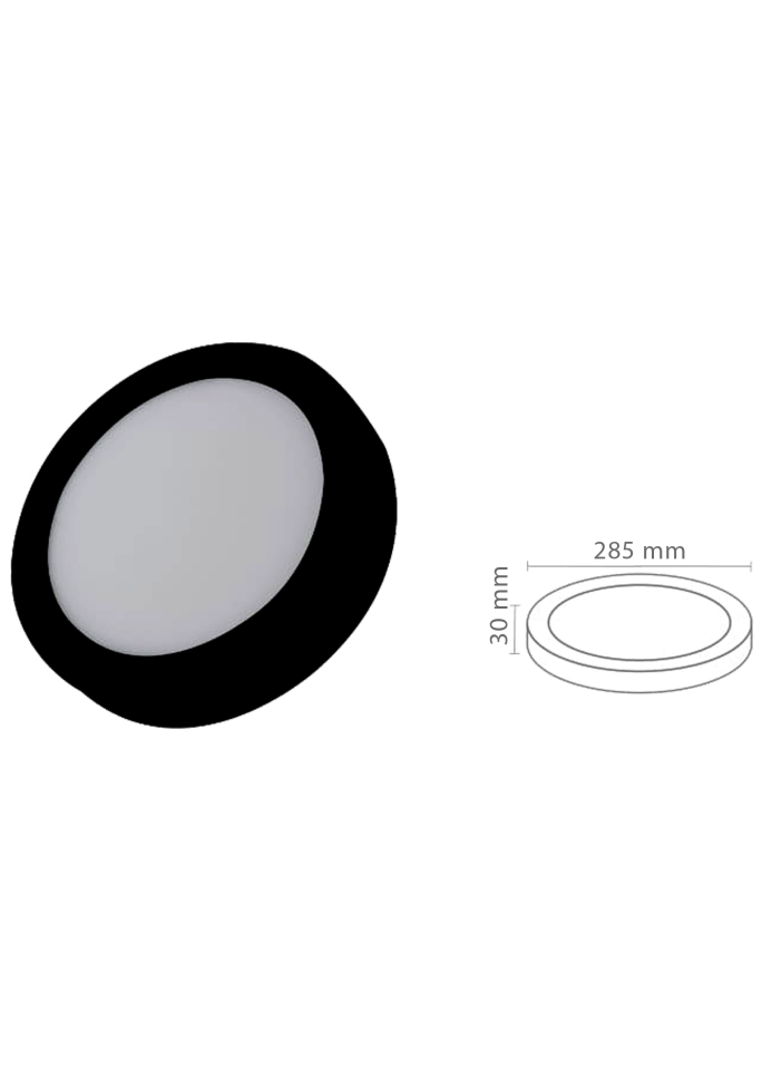 24W Sıva Üstü Yuvarlak Slim Led Panel Armatür