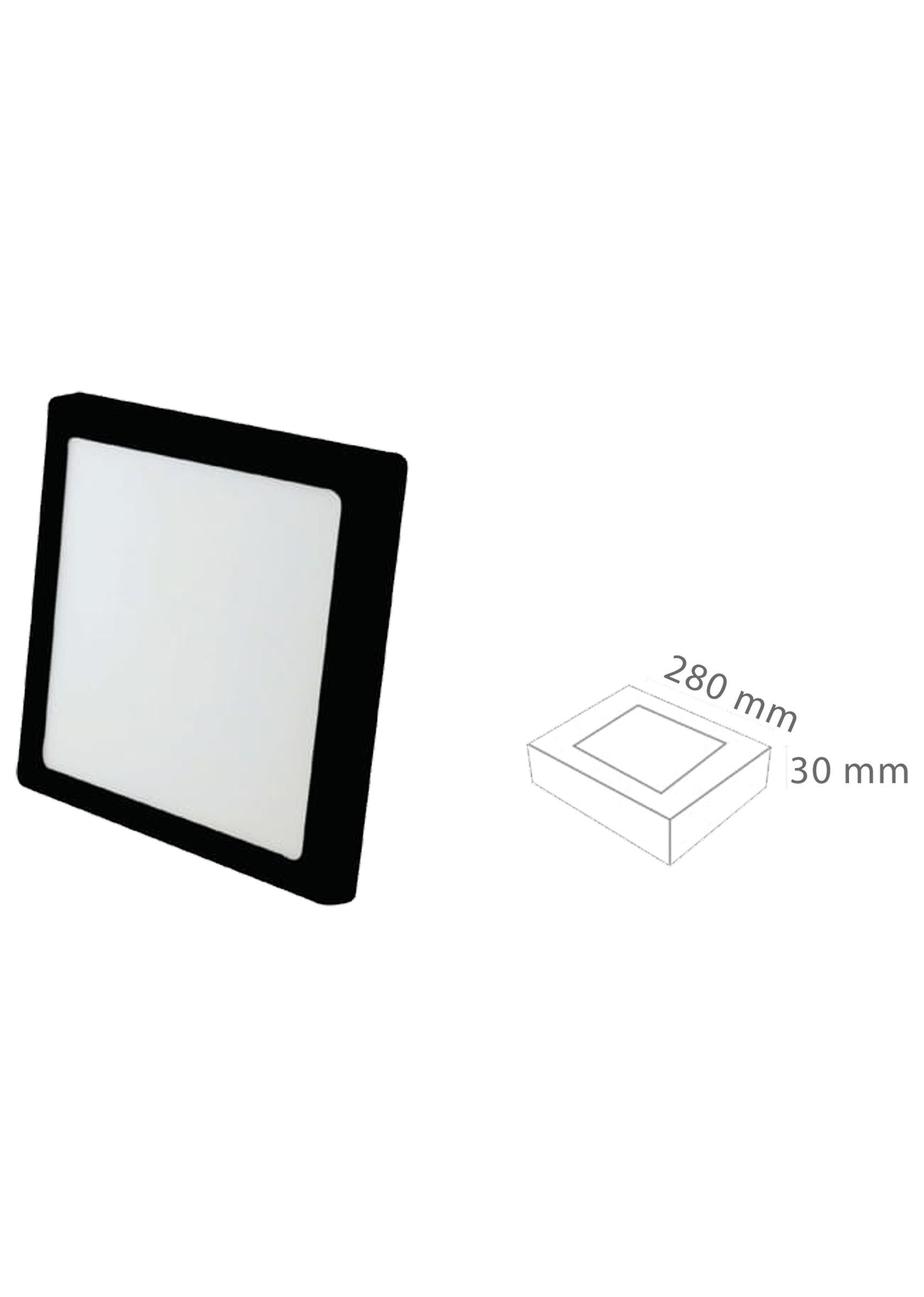 24W Kare Sıva Üstü Slim Led Panel Armatür