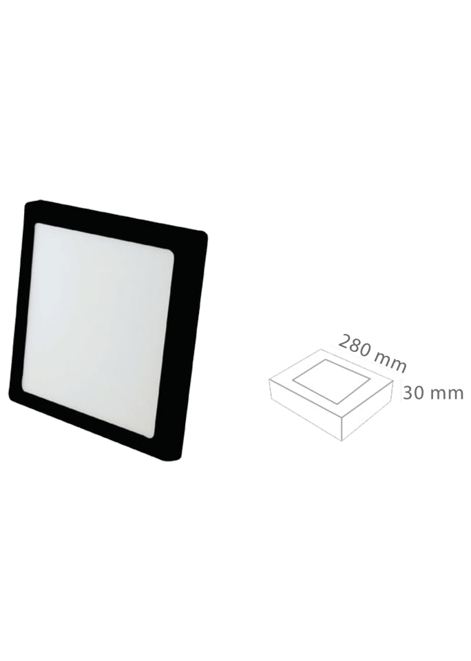 24W Kare Sıva Üstü Slim Led Panel Armatür