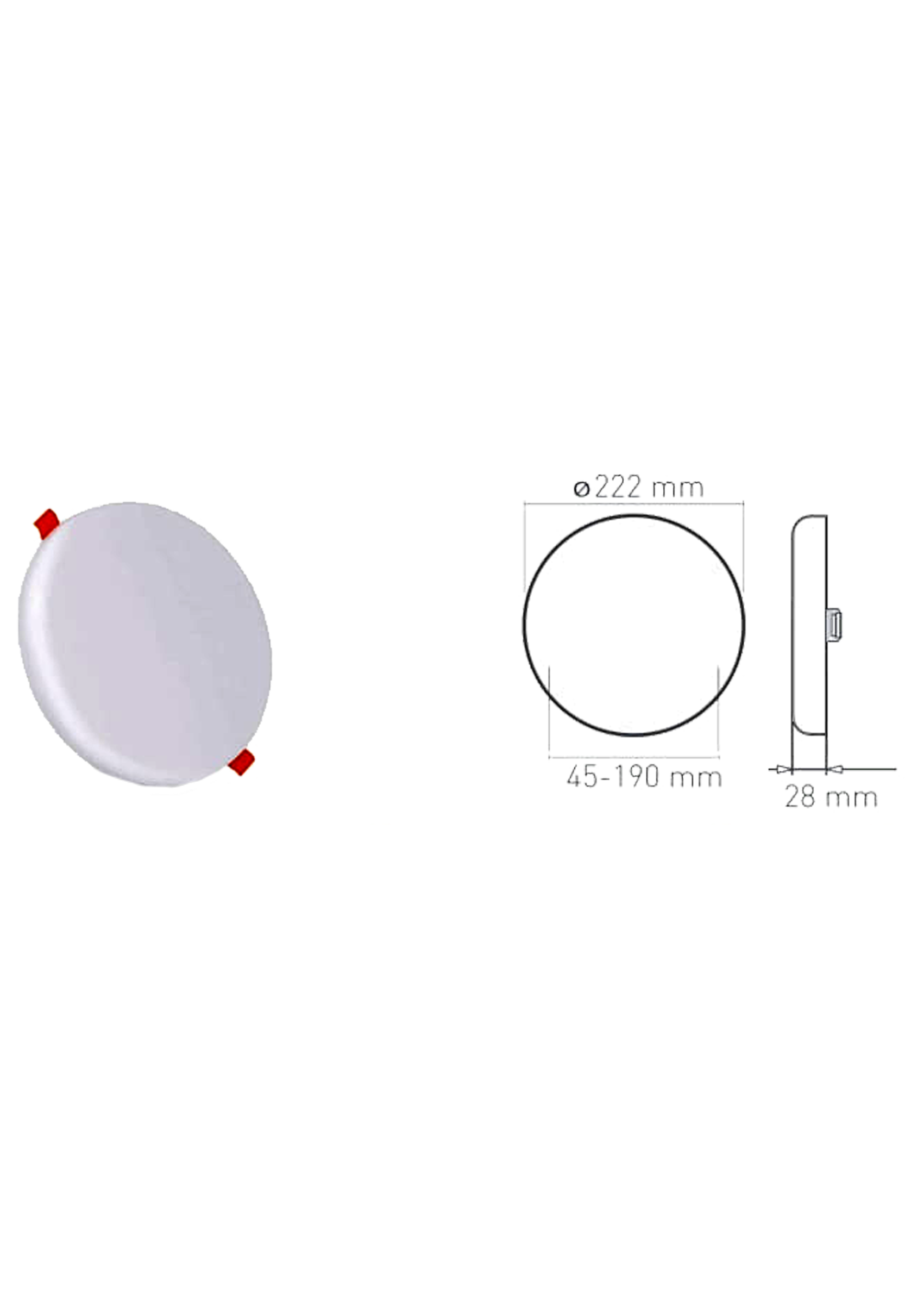 36W Yuvarlak Backlight Led Panel Armatür