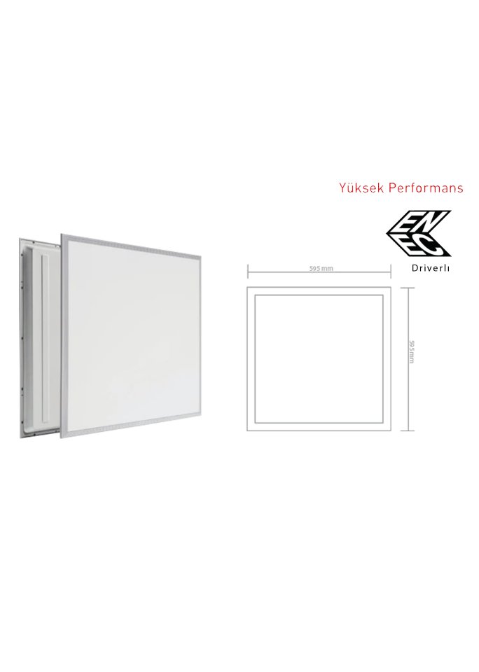 40W 60X60 Backlight Led Panel Armatür