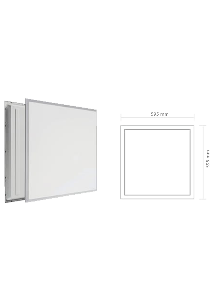 50W 60X60 Backlight Led Panel Armatür