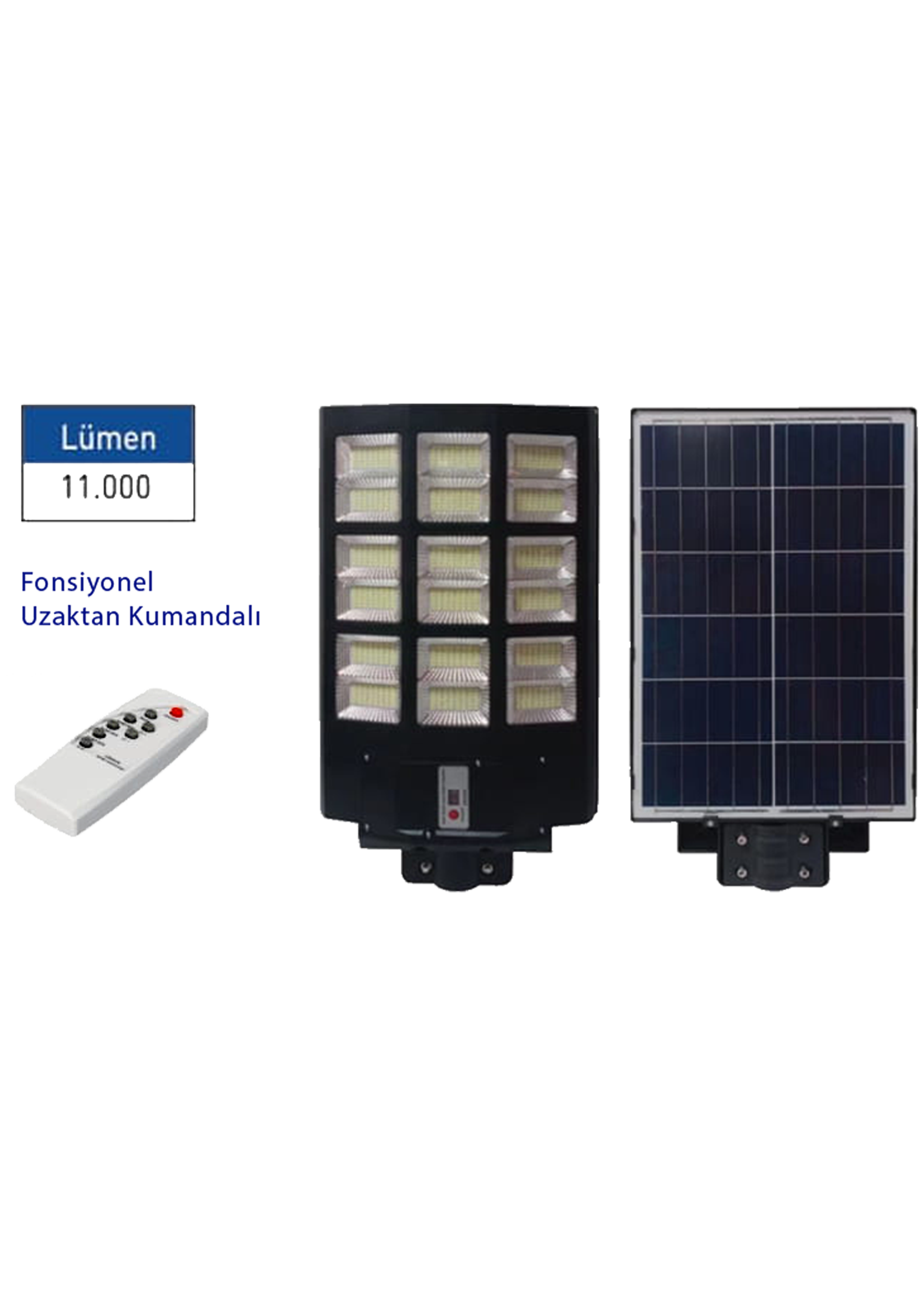 900W Solar Led Sokak Armatürü Fonksiyonel Uzaktan Kumandalı