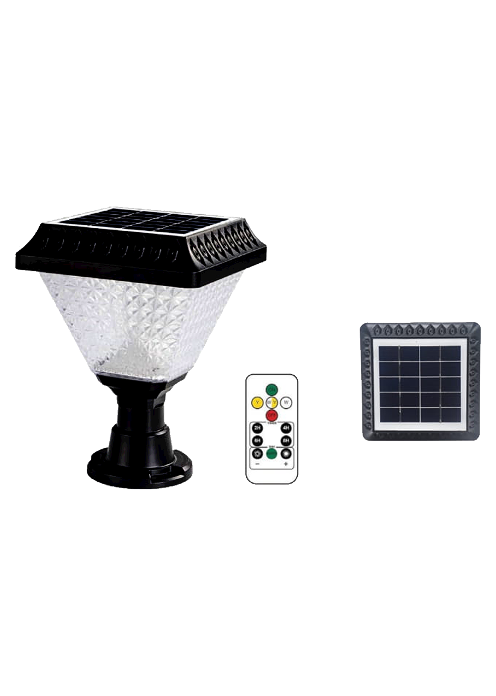 50W Solar Led Bahçe Armatürü 3 Renkli Kumandalı