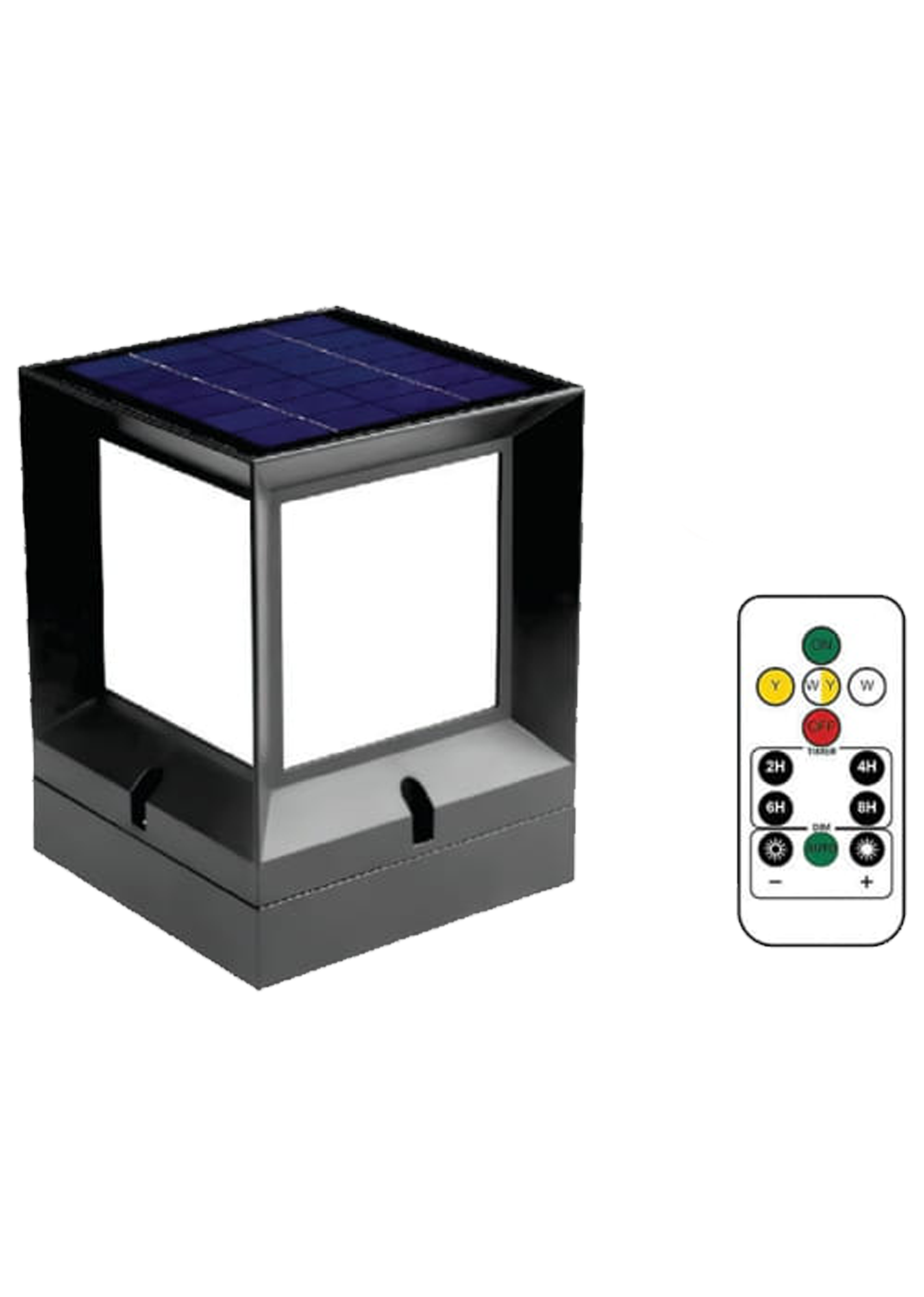 60W Solar Led Bahçe Armatürü 3 Renkli Kumandalı