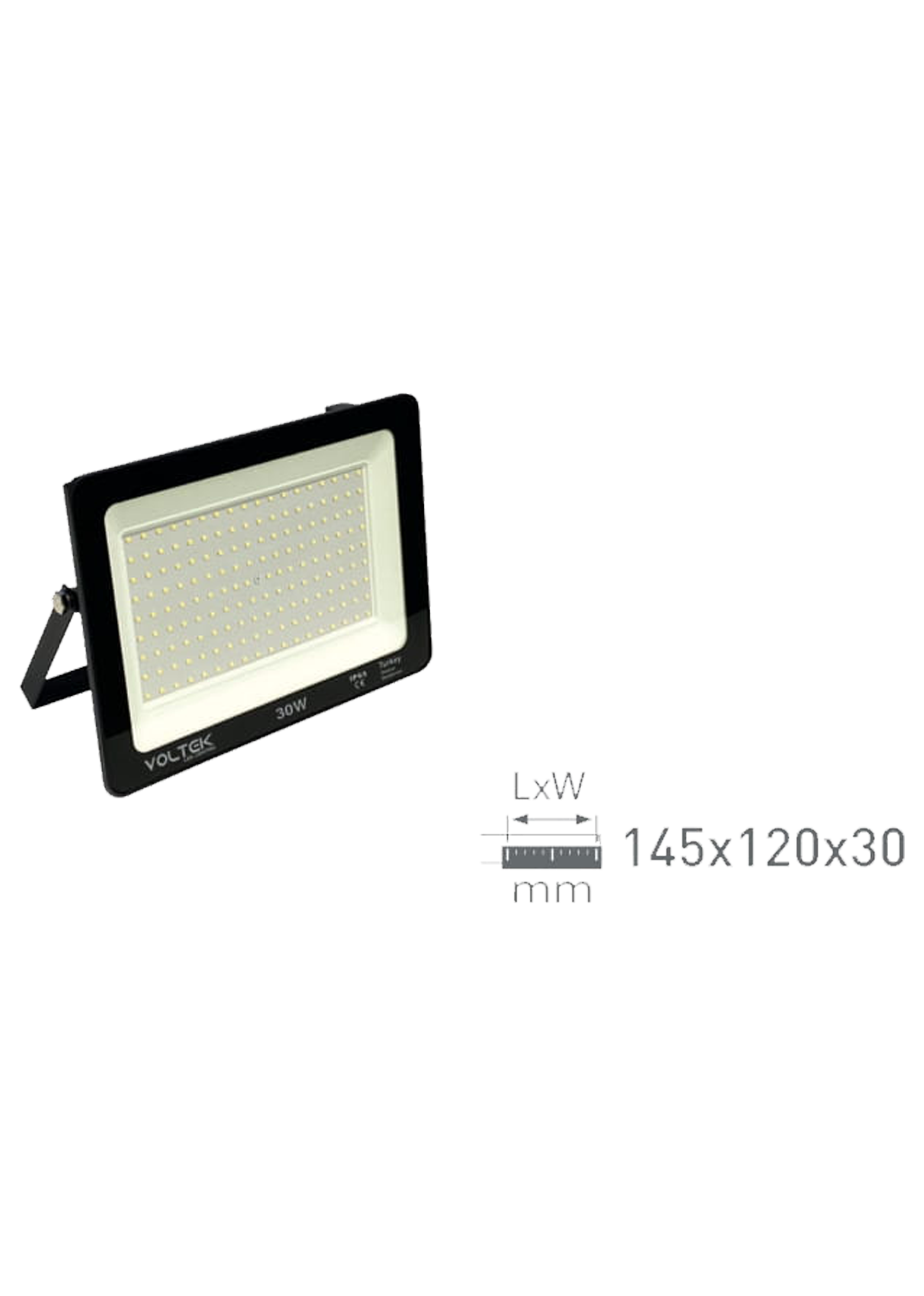 30W Slim Led Projektör Armatür 145x120x30mm