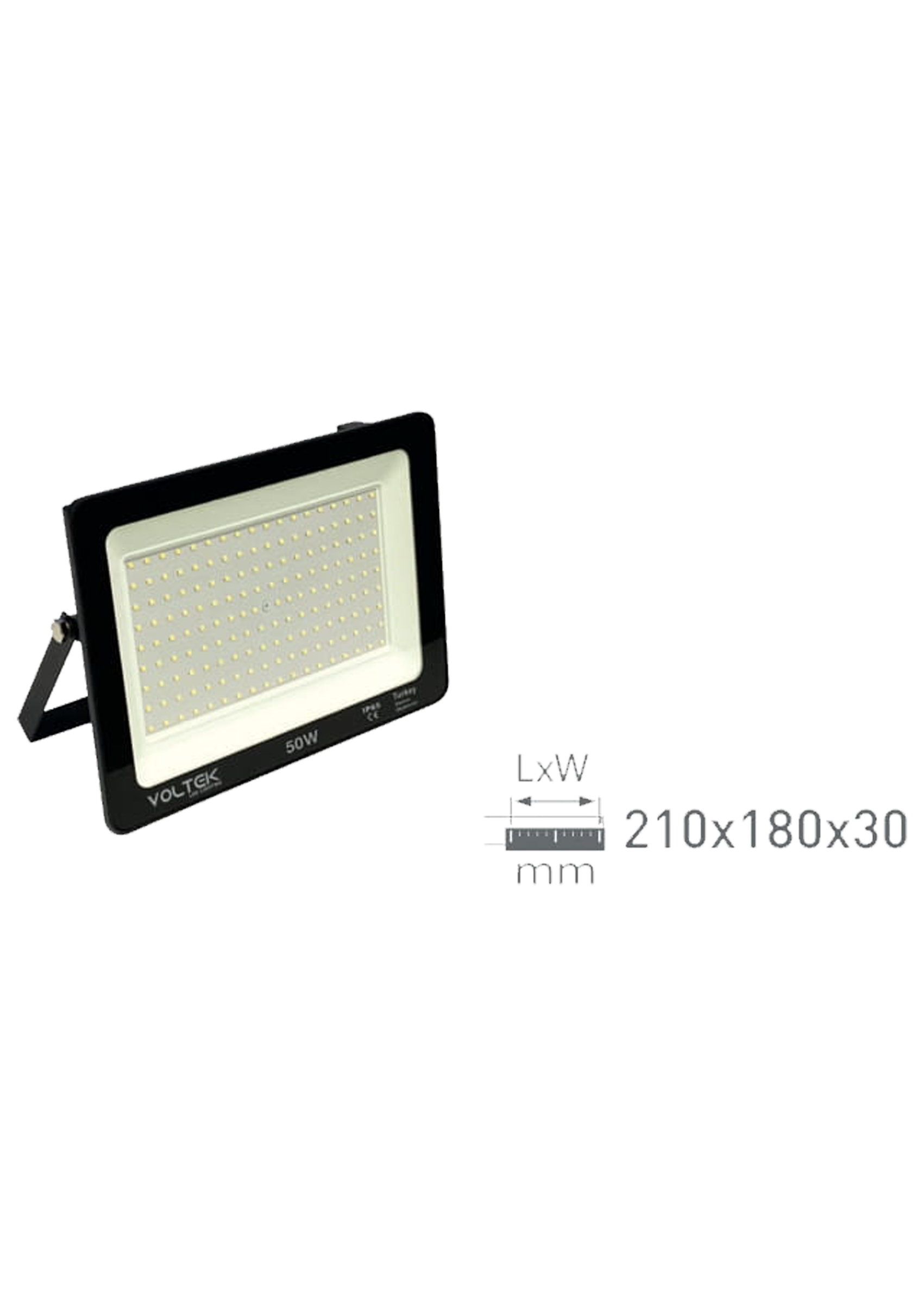 50W Slim Led Projektör Armatür 210x180x30mm