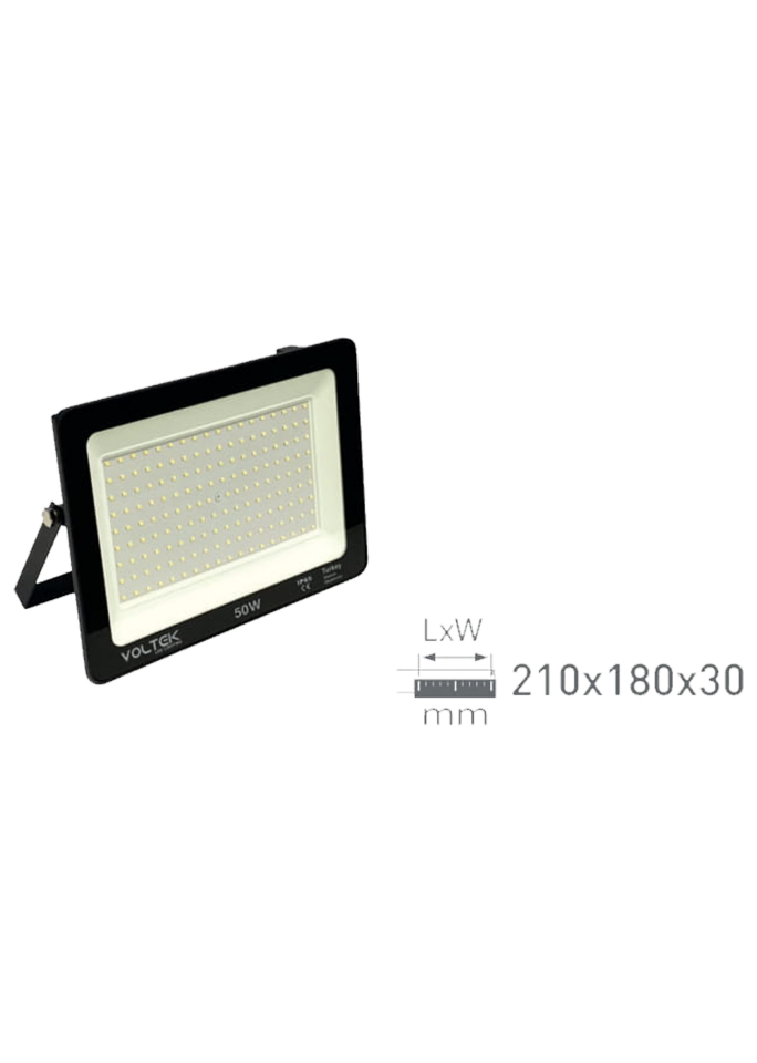 50W Slim Led Projektör Armatür 210x180x30mm