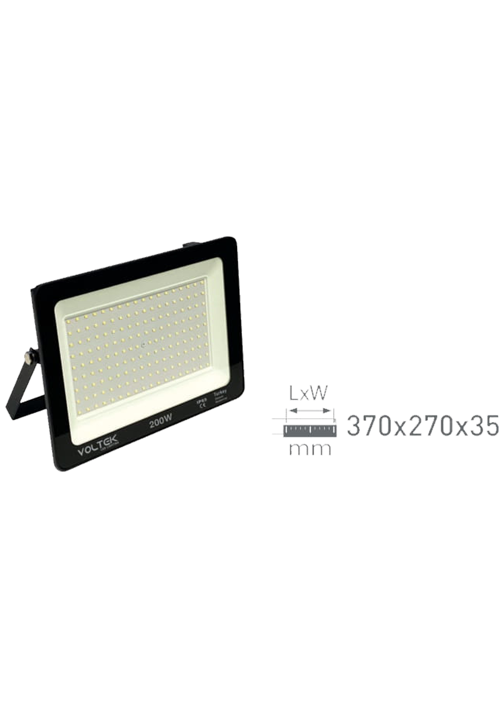 200W Slim Led Projektör Armatür 370x270x35mm