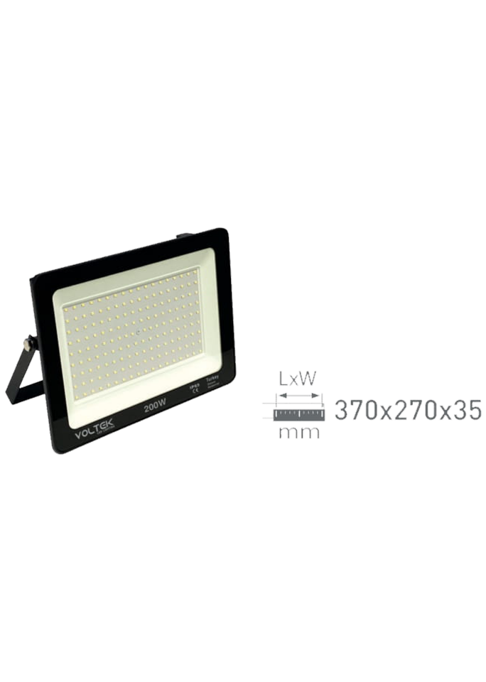 200W Slim Led Projektör Armatür 370x270x35mm