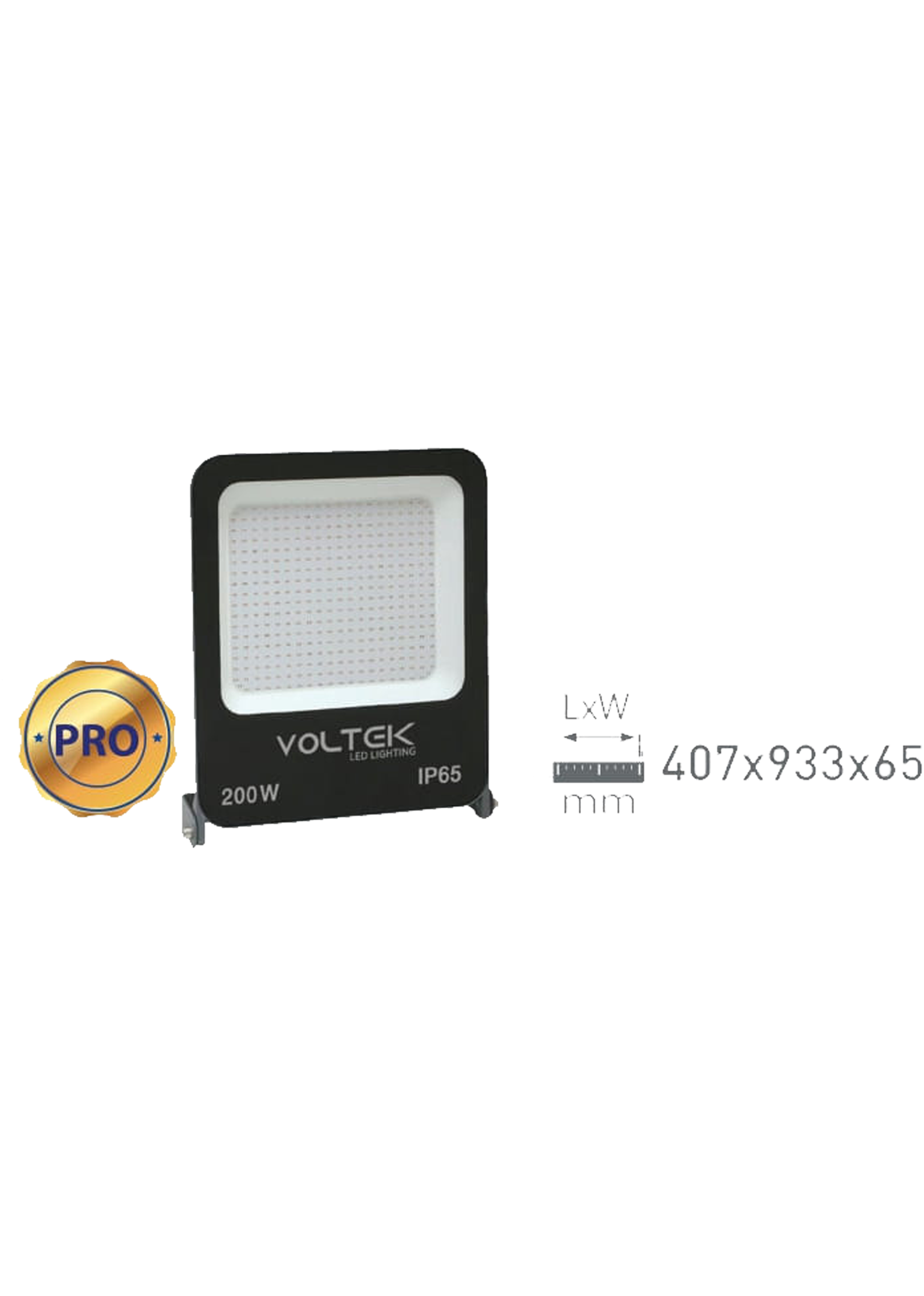 200W Led Projektör Armatür 407x933x65mm